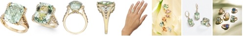 Le Vian Mint Julep Quartz (9-3/4 ct. t.w.), White Diamond (1/8 ct. t.w.) and Chocolate Diamond (3/8 ct. t.w.) Ring in 14k Gold, Created for Macy's